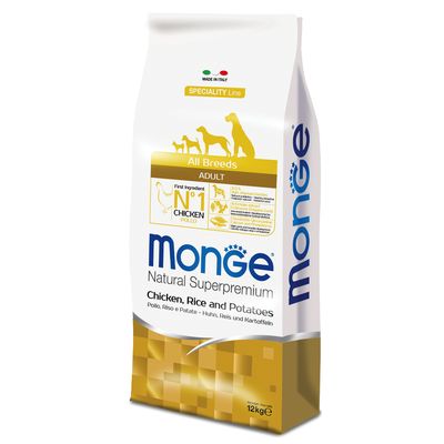 Monge Super Premium Kurczak, Ryż i Ziemniaki