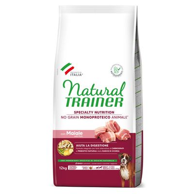 Natural Trainer No Grain Adult Medium & Maxi, z wieprzowiną