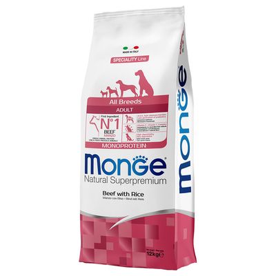Monge monoproteinowa wołowina z ryżem dla psów