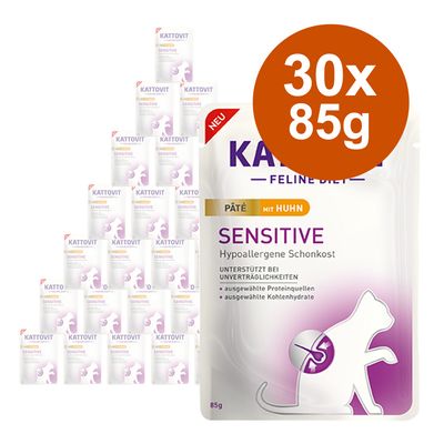 Korzystny pakiet Kattovit Sensitive Paté, 30 x 85 g