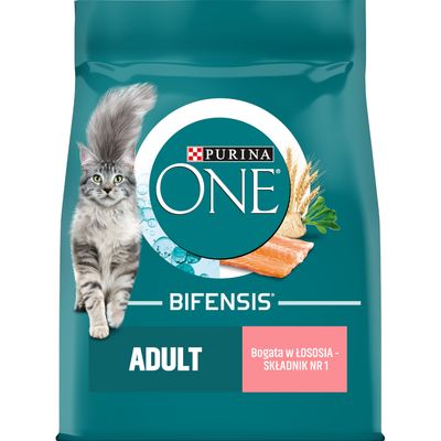 PURINA ONE Adult z łososiem i pełnoziarnistym zbożem