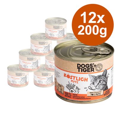 Korzystny pakiet Dogs'n Tiger Adult Cat, 12 x 200 g
