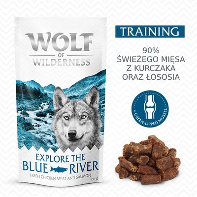 Wolf of Wilderness Training “Explore the Blue River", kurczak i łosoś