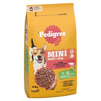 Pedigree Mini Adult <10kg, z wołowiną i warzywami