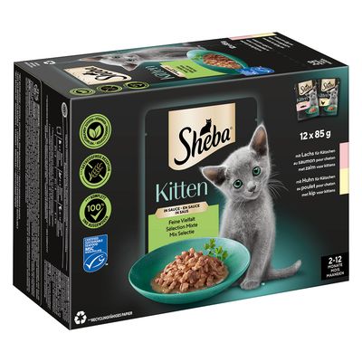 Sheba Kitten wybór smaków, 12 x 85 g