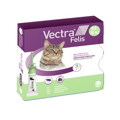 Vectra Felis dla kotów (0,6-10 kg), roztwór do nakrapiania przeciw pchłom