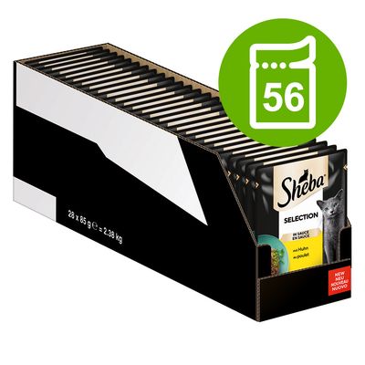 Korzystny pakiet Megapack Sheba Warianty saszetki 56 x 85 g