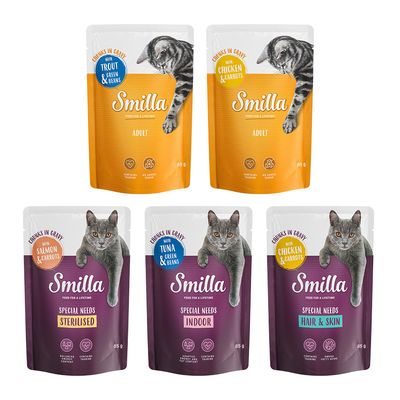 Megapakiet Smilla kawałeczki w sosie, z warzywami, 24 x 85 g