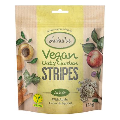 Lukullus Vegan Oatly Garden Stripes, z jabłkiem, marchwią i morelą