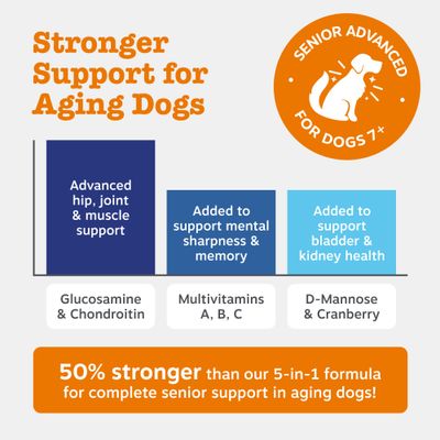 Zesty Paws Senior Advanced 9-in-1 Chews, z indykiem