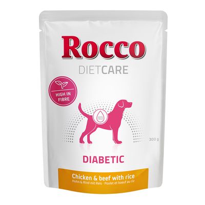 Rocco Diet Care Diabetic, kurczak i wołowina z ryżem, 300 g