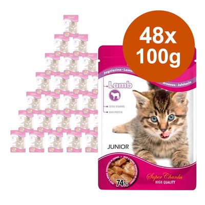 Korzystny pakiet Super Benek Super Chunks Kitten, 48 x 100 g