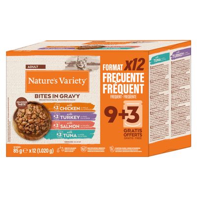 Nature's Variety Bites Adult w sosie, 12 x 85 g
