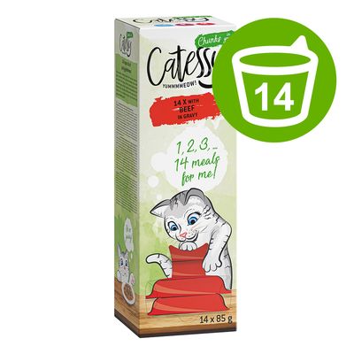 Catessy kawałeczki w sosie, tacki, 14 x 85 g