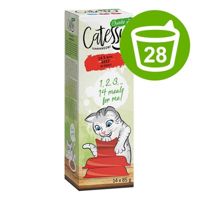 Korzystny pakiet Catessy kawałeczki w sosie, tacki, 28 x 85 g