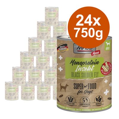 Korzystny pakiet MAC's Monoprotein, owady i superfood, 24 x 750 g