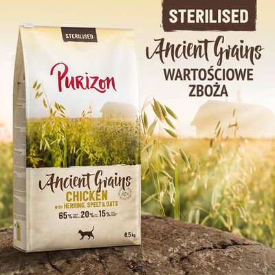 Purizon Adult Sterilised, kurczak z rybą - prazboża