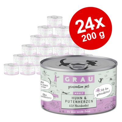 Megapakiet GRAU Adult bez zbóż, 24 x 200 g