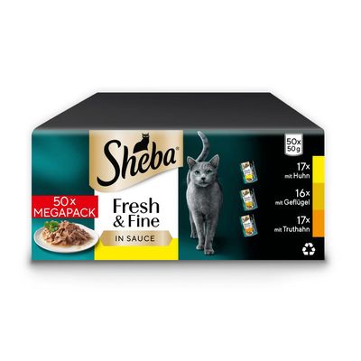 Pakiet mieszany Sheba Fresh & Fine w saszetkach, 50 x 50 g