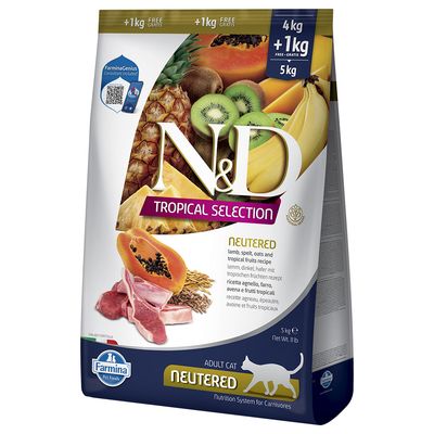 N&D Cat Tropical Selection Neutered, z jagnięciną