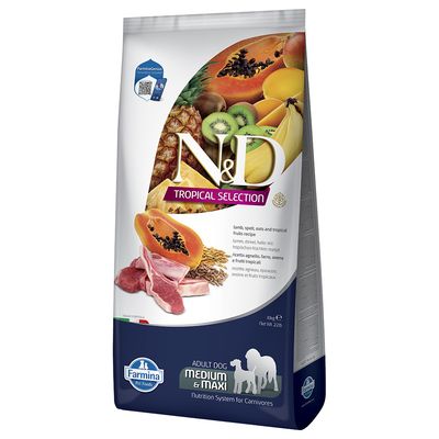 N&D Dog Tropical Selection Adult Medium/Maxi, jagnięcina