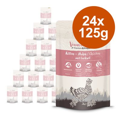 Korzystny pakiet Venandi Animal Kitten, 24 x 125 g