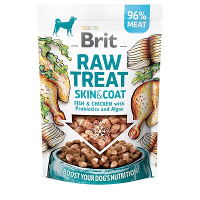 Brit Raw Treat Skin & Coat Freeze-dried Treat and Topper