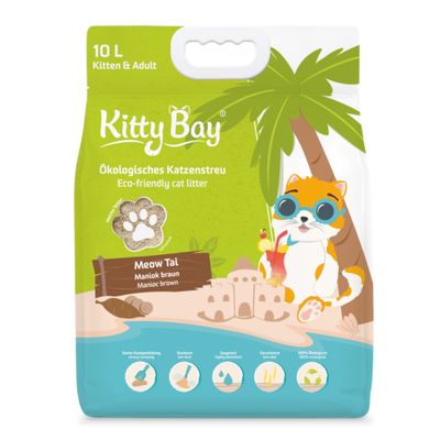 KittyBayMeow Tai, brązowy maniok, żwirek ekologiczny