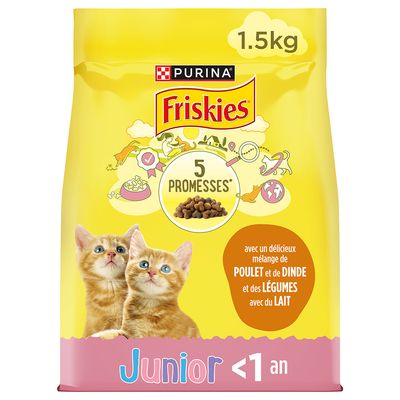 PURINA FRISKIES Junior, kurczak i indyk z warzywami
