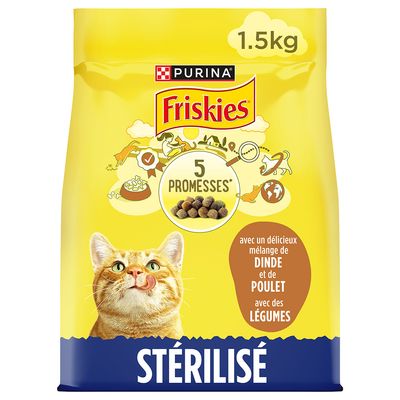 PURINA Friskies Sterilised, indyk i kurczak z warzywami