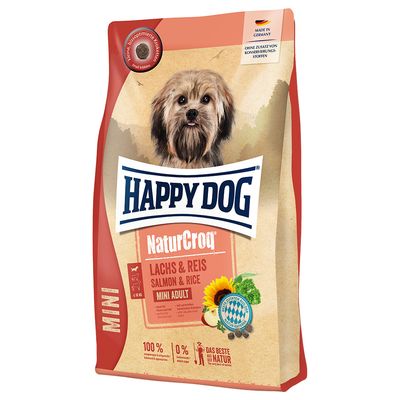 Happy Dog NaturCroq Mini Adult, łosoś i ryż