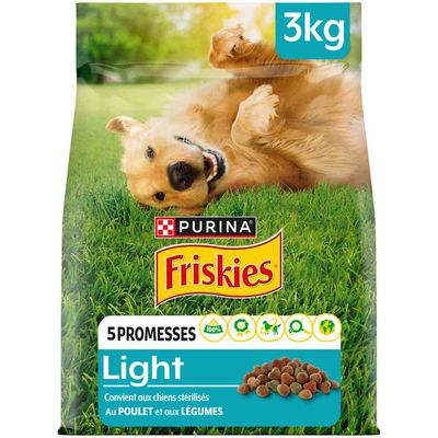 Purina FRISKIES Light dla psów sterylizowanych, kurczak i warzywa