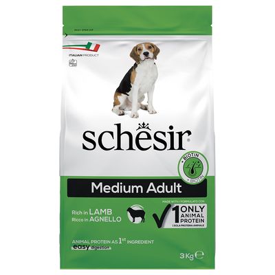 Schesir Dog Medium Adult, jagnięcina