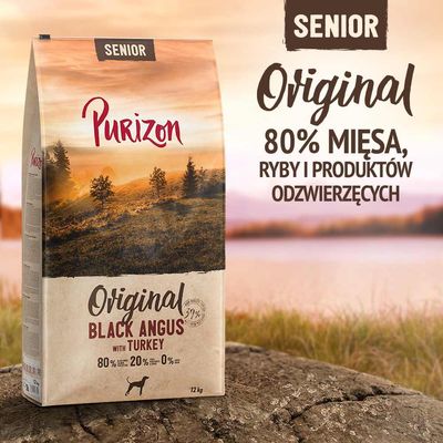 Purizon Senior, wołowina Black Angus i indyk