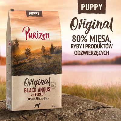 Purizon Puppy, wołowina Black Angus i indyk