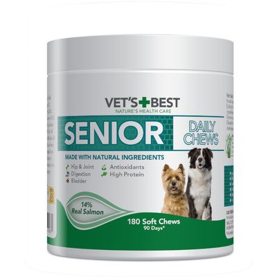 Vet's Best Senior Daily Chews, łosoś
