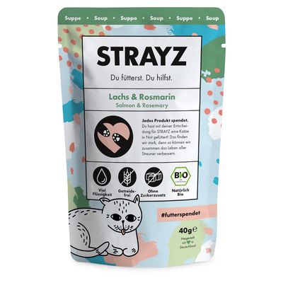 STRAYZ BIO, zupa dla kota, 14 x 40 g