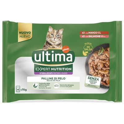 Ultima Cat Expert Nutrition Hairball wołowina i łosoś
