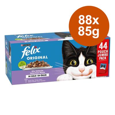 Korzystny pakiet mieszany Felix Original w galarecie, 88 x 85 g
