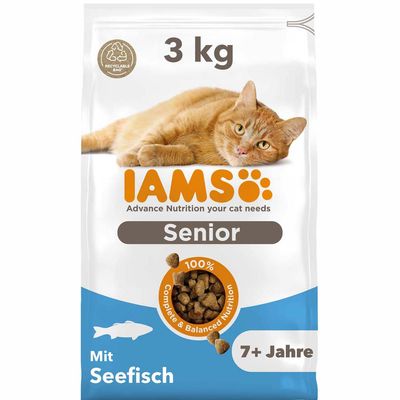 IAMS Advanced Nutrition Senior Cat 7+ z rybami morskimi