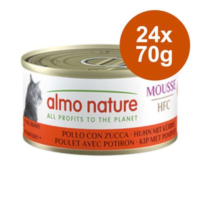 Megapakiet Almo Nature HFC Cat Mousse, 24 x 70 g