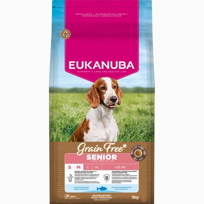 Eukanuba Grain Free Senior Small & Medium, ryba morska