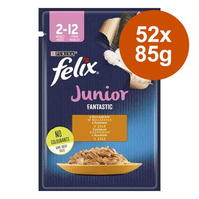 Korzystny pakiet Felix Junior Fantastic w saszetkach, 52 x 85 g