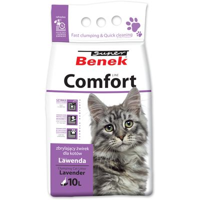 Super Benek Comfort Lawenda, żwirek dla kota