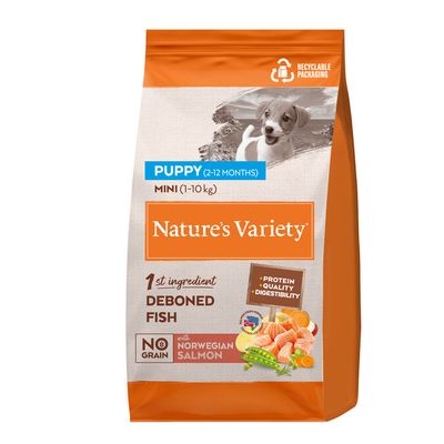 Nature's Variety No Grain Mini Puppy, łosoś