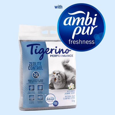 Tigerino Performance Zeolite Control żwirek dla kota - Ambi Pur zapach kwiatów jaśminu