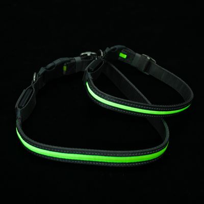 Nomad Tales Spirit USB LED obroża nylonowa, neonowy żółty i szary