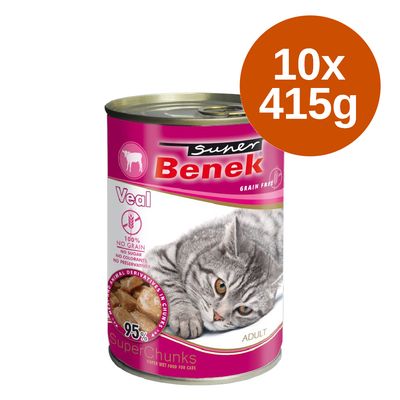 Super Benek Super Chunks, bez zbóż, 10 x 415 g