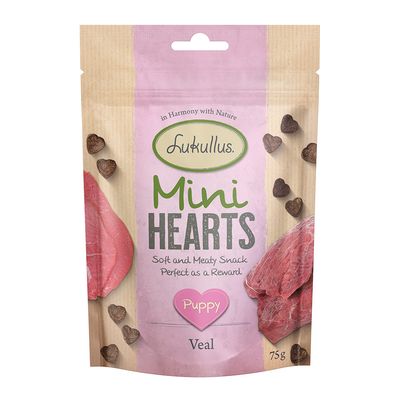 Lukullus Puppy "Mini Hearts" Snacks, cielęcina (bez zbóż)