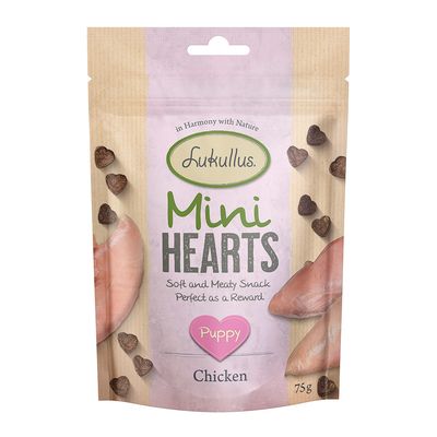 Lukullus Puppy "Mini Hearts" Snacks, kurczak (bez zbóż)